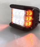 Thumbnail 1 of 45W Лед Бар Халоген Аварийна Лампа Бяла + Оранжева Светлина 12-24V Dual Light Двойна Светлина Flash Блиц