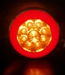 Thumbnail 6 of 1 брой ЛЕД LED габарит за огледало ОБЕЦИ за камион 12-24V Scania Сканиа Volvo Волво MAN МАН DAF ДАФ Mercedes Мерцедес с ефект Неон Neon в оранжево-червено