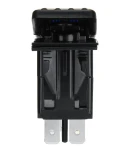 Thumbnail 2 of Копче, Бутон, За Вграждане, за LED Лед Бар, Халоген, Светлини, 12V - 24V, Надпис ROOF LIGHTS , Синя Светлина