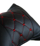 Thumbnail 5 of Комплект от 2 броя универсални възглавници авто възглавничка за врат за по-добър комфорт при дълъг път с автомобил черно с червен шев