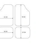 Thumbnail 2 of Комплект универсални мокетни стелки 4 броя с подсилване в зоната на педалите