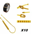 Thumbnail 1 of 10 броя универсални PVC / ПВЦ вериги за сняг, лед, кал. 14 -19 цола гуми. Бърз и лесен монтаж