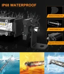 Thumbnail 3 of 51 См 162W Едноредов Мощен Диоден LED Лед Бар 54 Led Ултра Тънък Халоген Лампа Прожектор 12V 24V Автомобил АТВ Джип 4х4 Offroad Камион и др.