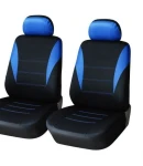 Thumbnail 1 of 1+1 Нова Универсална тапицерия за предни седалки , калъфи за автомобил бус ван текстил в синьо-черно