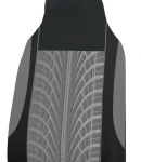 Thumbnail 2 of Комплект 2 + 1 тапицария/калъфи за бус/ван с шарка грайфер - текстил - сиво и черно - 5 части