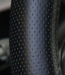 Thumbnail 4 of Универсален Перфориран Дишащ Калъф За Волан, Черен цвят, Еко Кожа, За Автомобил Бус Джип SUV