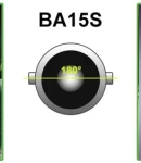 Thumbnail 1 of LED Лед Крушки, 30 SMD, BA15S 1156 (P21W), Срещуположни пинове (180°), Opposite, 12V, Бяла Светлина