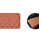 Thumbnail 3 of Универсален кожен калъф подложка за подлакътник на автомобил 29 cm x 17 cm кафяво с бежов шев