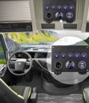 Thumbnail 3 of Панел за вграждане табло с 5 бутона превключвателя с 2бр USB зарядно 4.2А с 12V изход гнездо за запалка и волтметър универсален за кола камион каравана лодка и др.