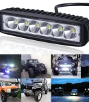 Thumbnail 5 of 6 LED 18W Халоген Водоустойчива Светлина Работна Лампа 10-30V за Ролбар АТВ, Джип Разпръсната Светлина FLOOD