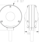 Thumbnail 2 of 1 брой ЛЕД LED габарит за огледало ОБЕЦИ за камион 12-24V Scania Сканиа Volvo Волво MAN МАН DAF ДАФ Mercedes Мерцедес в оранжево