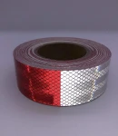 Thumbnail 8 of Светлоотразителна рефлекторна самозалепваща се лента фолио с висока фотометрична мощност 5 m x 5 cm червено - бяло