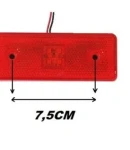 Thumbnail 4 of 24V Диоден 4 LED ЛЕД Маркер габарит токос светлина за камиони бус ван ремарке каравана - 110 мм х 40 мм - червен