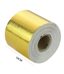 Thumbnail 7 of Предпазно изолационно фолио самозалепваща се златна термоизолационна лента 50mm x 10m за колектори/ изпускателна система