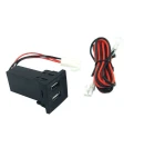 Thumbnail 2 of Двойно USB Зарядно за Вграждане за Volkswagen Фолксваген VW Transporter Транспортер Caravelle Каравел Т5 2003 - 2009