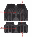Thumbnail 2 of Комплект гумени черни автомобилни стелки предни и задни PVC Универсални 4 броя - STEL055