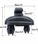 Thumbnail 3 of Комплект от 2бр. щипка държач за сенник за VW Audi Skoda черна