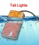 Thumbnail 3 of Комплект от 2 броя LED Лед Диодни Стопове Стоп Задна Светлина Slim 12V За Камион Ремарке Бус Ван Каравана и др. 15 cm x 8 cm