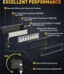 Thumbnail 11 of 15.5 cm 93W Диоден Прожектор Супер Мощен Халоген Led Bar Лед Бар Бяла Комбиниранa Светлина 12V - 24V За АТВ SUF Джип 4х Offroad Камион