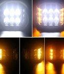 Thumbnail 6 of 45W Лед Бар Халоген Аварийна Лампа Бяла + Оранжева Светлина 12-24V Dual Light Двойна Светлина Flash Блиц