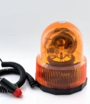 Thumbnail 1 of Въртяща сигнална аварийна оранжева лампа буркан 24V Маяк с магнитна база 25W