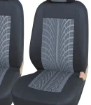 Thumbnail 2 of Комплект 2 + 1 тапицария/калъфи за бус/ван с шарка грайфер - Transit, Sprinter, Movano, Master, Crafter, Transporter, LT, Boxer, Jumper - текстил - черни - 5 части