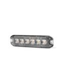 Thumbnail 3 of 6 LED ЛЕД Жълта Аварийна Лампа Блиц Светлина Мигаща За Пътна Помощ Платформа и др. 10W с 8 режима 8х3 cm. 12-24V