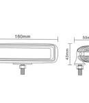 Thumbnail 2 of 16 См Лед Диоден Бар Халоген Лампа Прожектор с Мигач 12V 24V