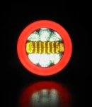 Thumbnail 2 of 1 брой кръгли LED ЛЕД светодиодни стопове задна светлина с Neon неон ефект тип хамбургер 12V Ø14 см