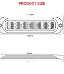 Thumbnail 3 of 6 LED 12-24V Диодна Аварийна Сигнална Лампа За Пътна Помощ Платформа Жълта Блиц Светлина Мигаща Оранжев 112 x 29 mm