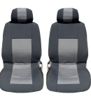 Thumbnail 1 of 1+1 ЛУКС ПРЕМИУМ УНИВЕРСАЛНИ КАЛЪФИ, ТАПИЦЕРИЯ ЗА ПРЕДНИ СЕДАЛКИ ЗА АВТОМОБИЛ , БУС , ДЖИП ЦВЯТ СИВО-ЧЕРНО