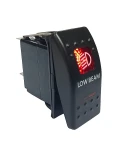 Thumbnail 1 of Копче, Бутон, За Вграждане, за LED Лед Бар, Халоген, Къси Светлини, 12V - 24V, Надпис  LOW BEAM , Червена Светлина