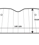 Thumbnail 9 of Автомобилен сенник за предно стъкло тип хармоника двулицев с вакуумно закрепване 140х70 cm