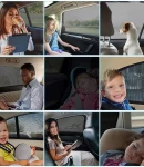 Thumbnail 2 of Комплект от 2бр универсални сенници комарници за странични стъкла за автомобил