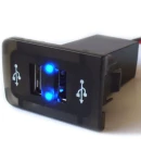 Thumbnail 1 of USB зарядно с два USB изхода за автомобил Голф 4/Бора 4 VW Golf 4 Bora 4 Син Цвят