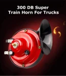 Thumbnail 2 of Комплект двутонна тромба клаксон тип „Охлюв“ 12V (2 PIN) с реле – за автомобили, джипове, ванове, автобуси и мотоциклети