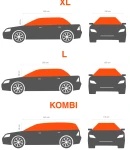 Thumbnail 2 of Водоустойчиво висококачествено покривало полукалъф за автомобил размер XL ХЛ 295 cm x 130 cm сив CarPassion