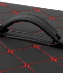 Thumbnail 3 of Луксозен кожен органайзер за багажник сгъваема кутия за съхранение с червен шев 55x30x30 см