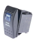 Thumbnail 1 of Копче, Бутон, За Вграждане, за LED Лед Бар, Халоген, Светлини, 12V - 24V, Надпис ROOF LIGHTS , Синя Светлина