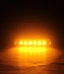 Thumbnail 6 of 6 LED ЛЕД Жълта Аварийна Лампа Блиц Светлина Мигаща За Пътна Помощ Платформа и др. 10W с 8 режима 8х3 cm. 12-24V