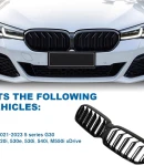 Thumbnail 9 of Двойни Бъбреци Решетки За BMW 5 SERIES G30 G31 LCI БМВ 5-та Серия Facelift BMW G30 G31 G38 2020г.-2023г. Черен Гланц Лак