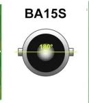 Thumbnail 1 of LED Лед Крушки, 30 SMD, BA15S 1156 (P21W), Срещуположни пинове (180°), Opposite, 12V, Оранжева Светлина