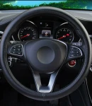 Thumbnail 3 of Универсален Перфориран Дишащ Калъф За Волан, Черен цвят, Еко Кожа, За Автомобил Бус Джип SUV