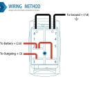 Thumbnail 5 of Копче Бутон За Вграждане за тромба клаксон 12V - 24V Надпис HORN Червена Светлина