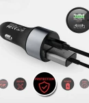 Thumbnail 6 of Универсално USB Зарядно до 63W, Метален Корпус, 12V - 24V, USB + Type C, бързо зареждане за Автомобил, бус, джип, камион и др.