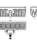 Thumbnail 2 of 15,4 См LED Лед Бар с Комбинирана Combo Светлина, Е-Mark, 18W, 6 LED, 1500lm, 12V-24V, Автомобил, АТВ, Джип, 4х4, SUV, Offroad, Камион,Ролбар
