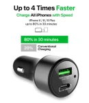 Thumbnail 3 of Универсално USB Зарядно до 63W, Метален Корпус, 12V - 24V, USB + Type C, бързо зареждане за Автомобил, бус, джип, камион и др.