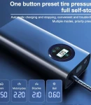 Thumbnail 9 of Преносим мини автомобилен въздушен компресор помпа за гуми с LED дисплей и вградена батерия