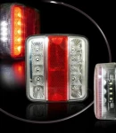 Thumbnail 3 of Един брой универсален LED ЛЕД Диоден стоп задна светлина с 4 функции за ремарке камион караванa платформа и др.12V с крушки 106 x 197 мм. Е-Мark Е4