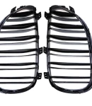 Thumbnail 3 of Двойни Бъбреци Решетки За БМВ 5-Серия BMW E60 E61 Черен Гланц Лак М5 2003 - 2011